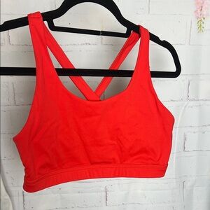 Born Primitive Bright Red Cross-Back Sports Bra
